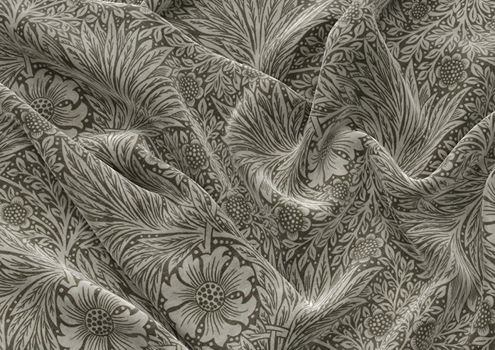 William Morris At Home Marigold Velvet, Iron - Twist&Fit Roman Blind - Image 4